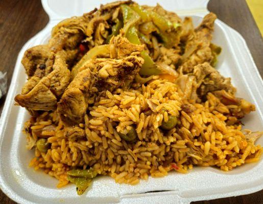 A mountain of mediocre Fajita Chicken & Rice @ $11.99!