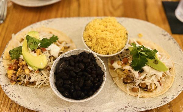 Inspiration Tacos - vegetarian tacos with cauliflower and chickpeas. Yummy.