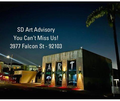 SD Art Advisory is located now at 3977 Falcon Street
