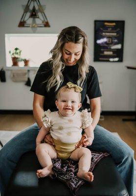 We offer chiropractic services from newborn up