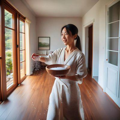 Cleansing a house with salt