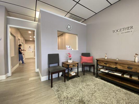 Waiting/front room, so clean and nice!