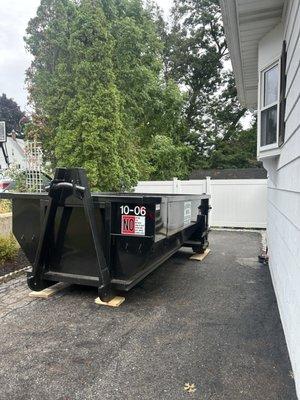 10 yard dumpster for our customer in Lawrence Ma
