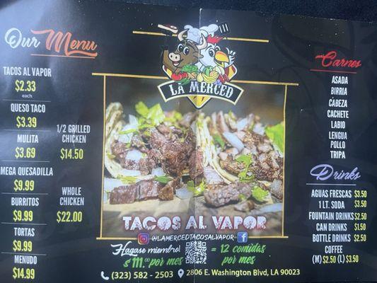La Merced Tacos Al Vapor