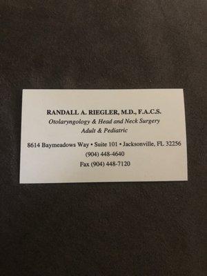 Riegler, Randall A, MD