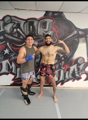 With coach Julio, one of the baddest men on the planet.