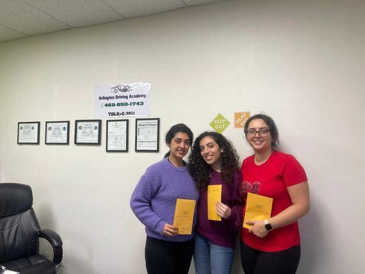 Teen Passing Road Test and accepting its permit