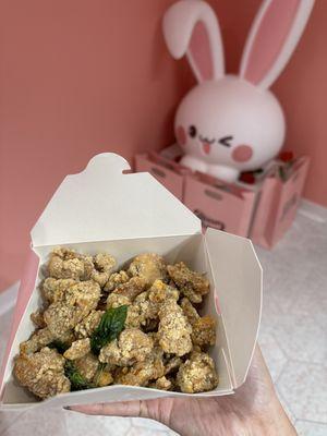 Popcorn chicken- dry chili on the side