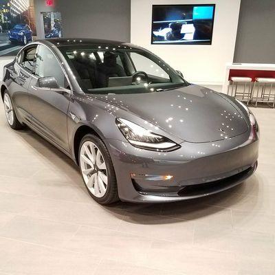 Model 3 in the showroom.