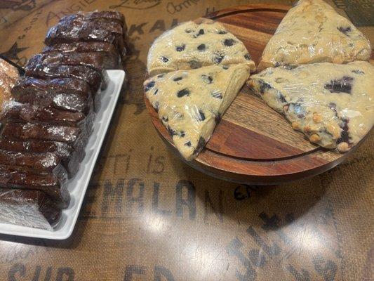 Scones and banana bread