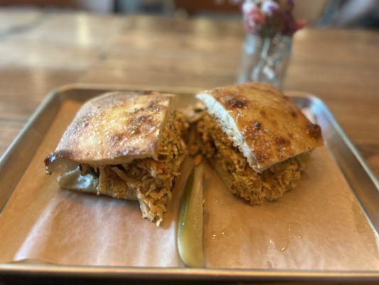 Milanese pork chop sandwich (rating: 3.5/5