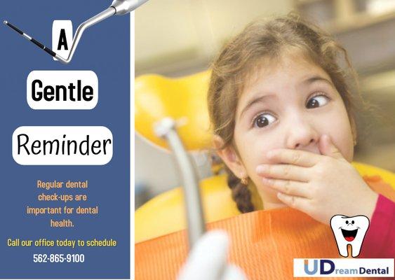 School is back ios session and fall has arrived. Don't forget to schedule a check-up for your children and family!