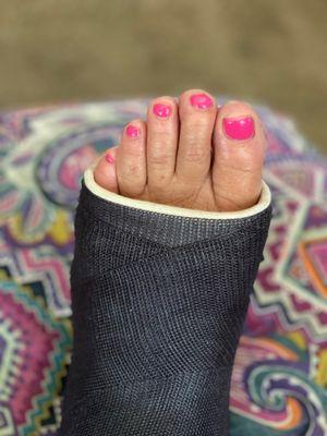 Thanks to Nina for making my toes feel a little better