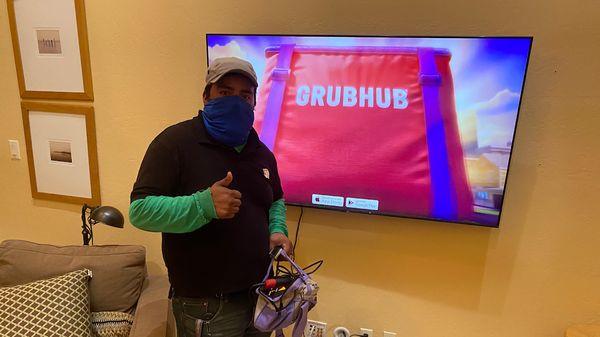 TV Mount and Inwall Concealment Installation