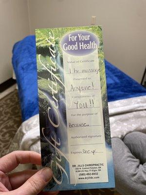 Gift certificates make the perfect gift!