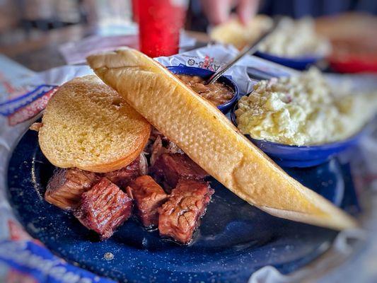 Pork and Burnt Ends meal