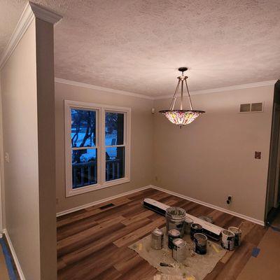 Finished interior painting