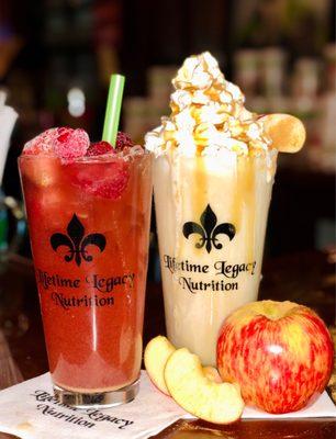 Beauty Booster Collagen Tea and Apple Pie shake