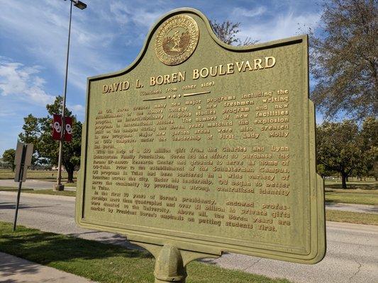 David L. Boren Boulevard Historical Marker, Norman