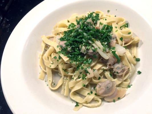 bought clams, made spaghetti