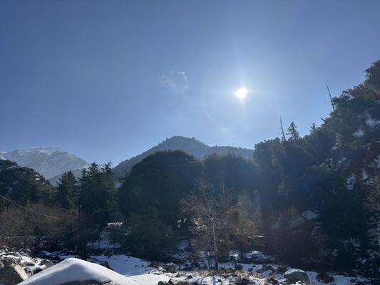 View from the cabins