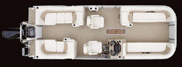 2019 Lund LX230 Tritoon/Pontoon Rigged with a Mercury 200hp engine ready for fishing and fun!