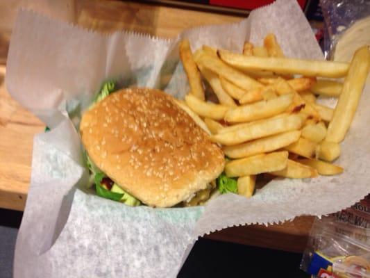 Cheese burger & fries!
