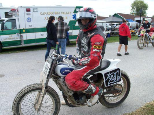 Johnson's Racing Teams Jeremiah Johnson on His CRF450R Honda in a custom frame.