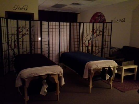 Multipurpose Room converted to services (2) people with Professional Room Partitions set-up for privacy
(Northeast Location)