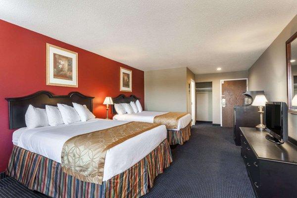 Standard Two pillowtop queen beds. Microwave and refrigerator