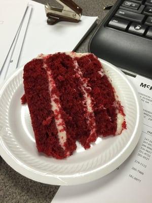 Got the last piece of Red Velvet today and took back to work. It was delicious !