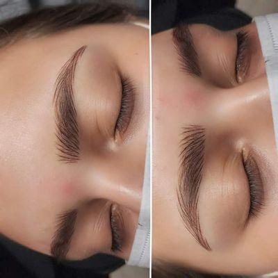 Nano hair Strokes done by Maria
A form of semi permanent makeup for the brows to give the natural appearance of hair strokes.