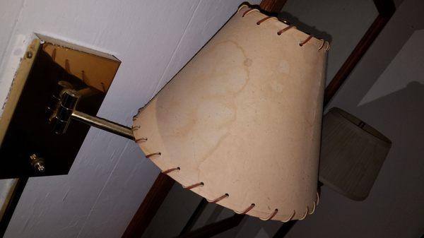 Water stained lamp shades
