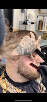 Best straight razor work in Belair Md Instagram@ ty.cobra