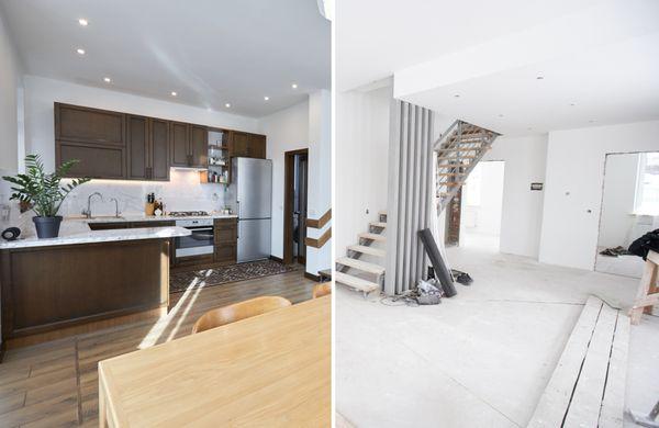 Before and after renovation