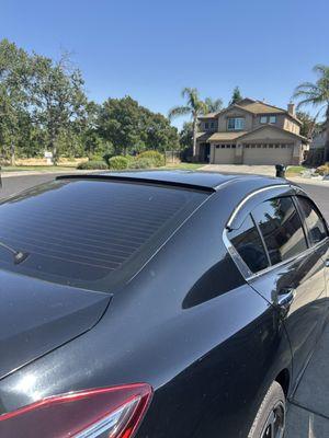 5% tint on back windows