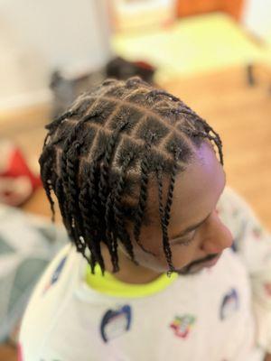 Just a two strand twist washed n blow dryed