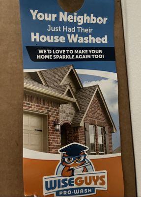 LIARS! The rep (Tyler) placed these on all of my neighbors mailboxes when they didn't do ANY work on my house, he was here for a quote.