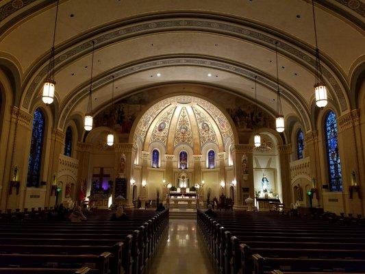 Main view of church space.