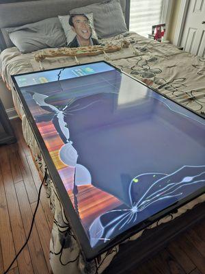 Completely smashed TV. No TV box was used to move, but I was charged for them.