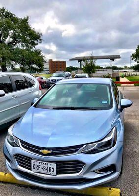 The latest 2017 Cruze I rented from Priceless. Fun car. $38.72 a day. $203.73 a week.