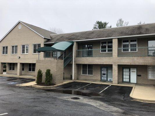 Front view of the building