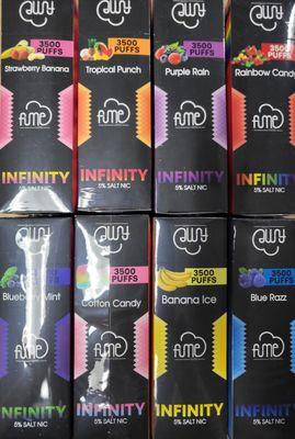 We carry Fume Extra, Ultra, Infinity, and Recharge. And so many more disposable brands