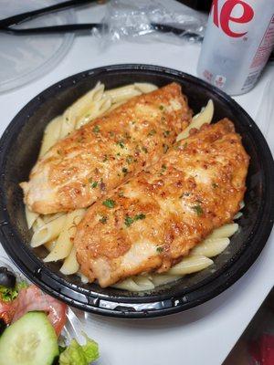 Chicken Francese with Penne