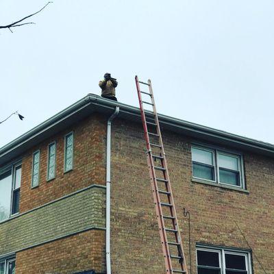 Flat Roofing repairs and gutter cleaning