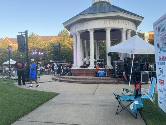 This is the stage where the band BJ Griffin performed.