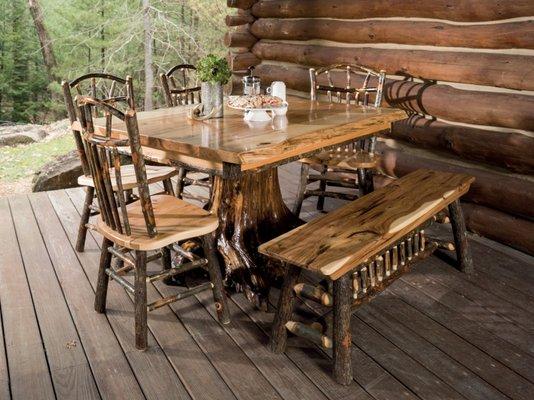 Live edge dining sets now available