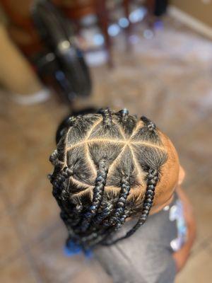 Large Triangle Box Braids