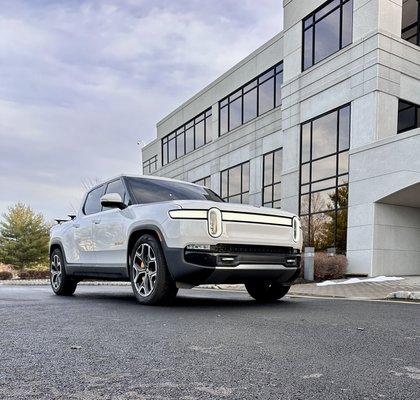 Our Rivian R1T - full electric pickup truck featuring 300 miles of range per charge