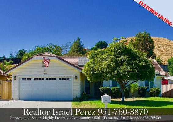 Featured Listing in highly desirable Jurupa Valley area of Riverside.